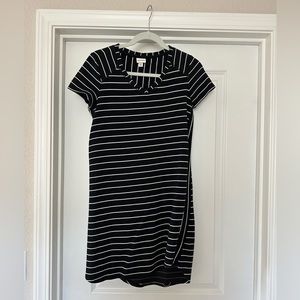 Black and white striped tshirt dress from target